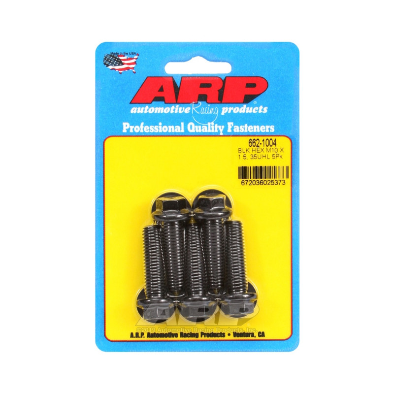 Set de șuruburi și piulițe universale ARP M10 x 1,50 – șuruburi hexagonale cu oxidare neagră, x5 - ARP-662-1004 - 662-1004 - 3666618195858